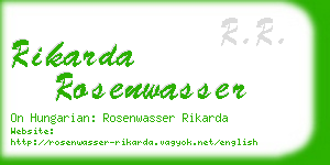 rikarda rosenwasser business card